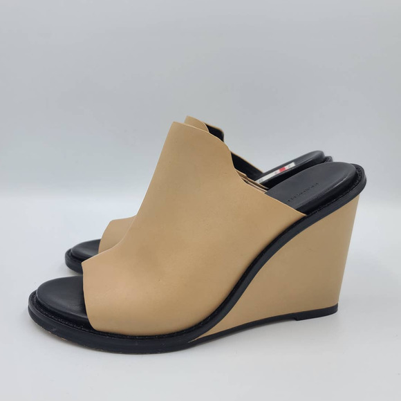 French Connection Pandra Peep-Toe Wedge Mules - Picture 1 of 7
